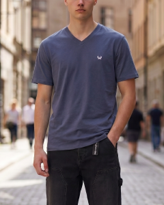 TSHIRT HOMME 100% COTON COL V