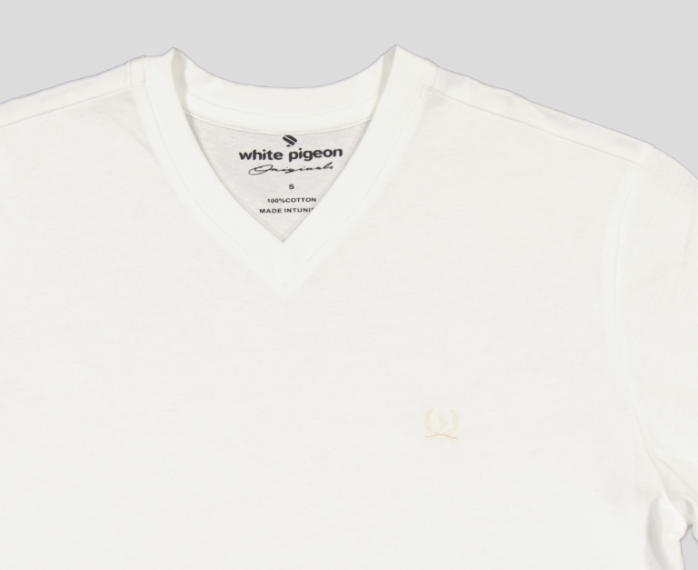 TSHIRT HOMME 100% COTON COL V
