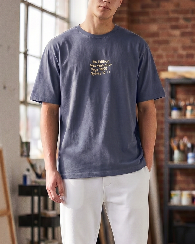 T-shirt pour homme en jersey 100% coton