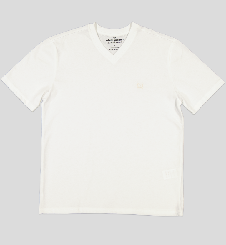 TSHIRT HOMME 100% COTON COL V