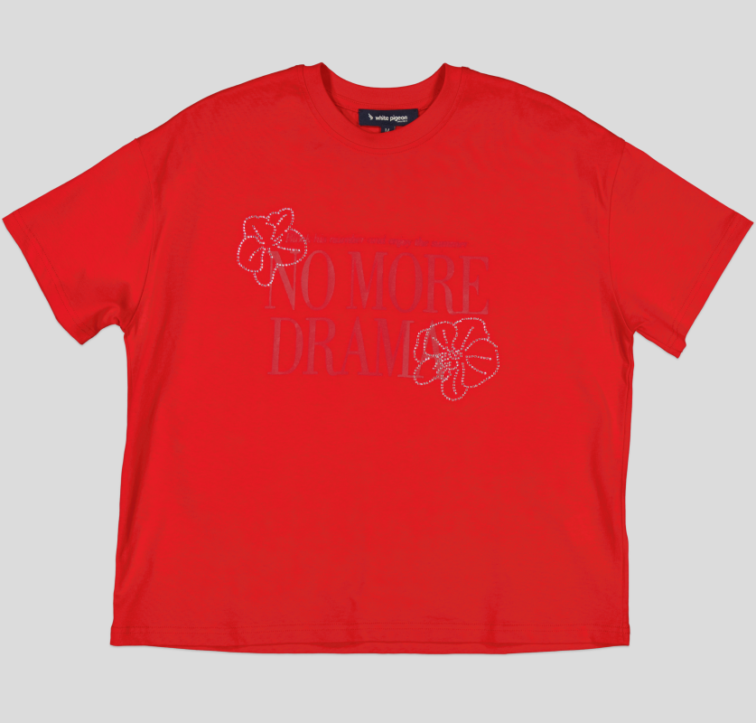 T-SHIRT FEMME OVERSIZE FIT JERSEY COTTON 100 %