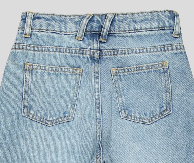 JEAN WIDE LEG FILLETTE COUPE LARGE MEDIUM 100% COTON