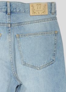 JEAN FEMME TAILLE HAUTECOUPE DROITE LARGE 100% COTON