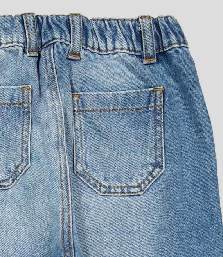 JEAN GARÇON TAILLE ÉLASTIQUE COUPE DROITE 100% COTON
