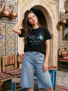 T-SHIRT FEMME REGULAR FIT JERSEY 100 % COTTON