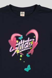 T-SHIRT FILLETTE MANCHE COURTE 100% COTON