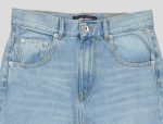 JEAN FEMME TAILLE HAUTECOUPE DROITE LARGE 100% COTON