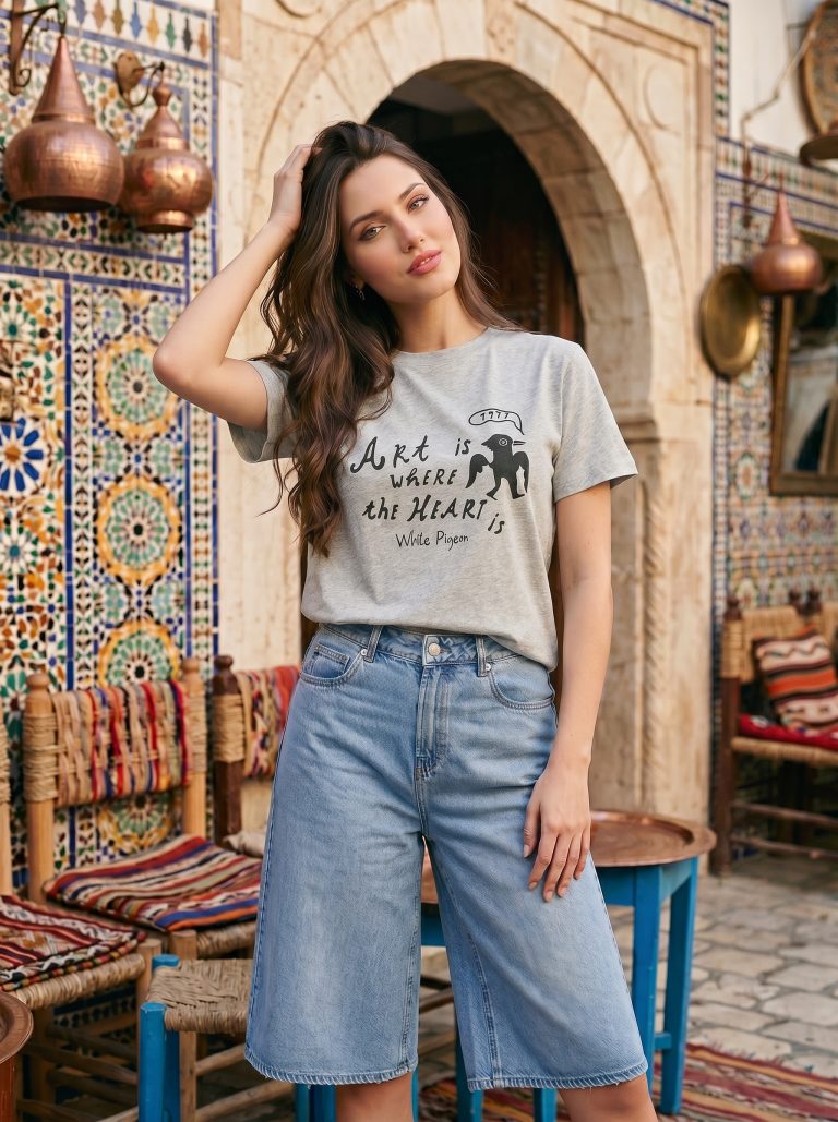 T-SHIRT FEMME REGULAR FIT JERSEY 100 % COTTON