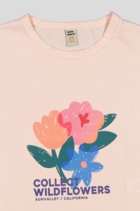 T-SHIRT FILLETTE MANCHE COURTE 100% COTON