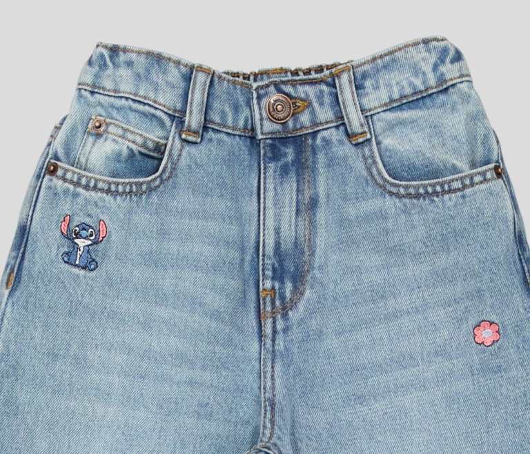 JEAN WIDE LEG FILLETTE COUPE LARGE MEDIUM 100% COTON