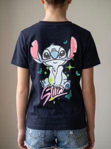 T-SHIRT FILLETTE MANCHE COURTE 100% COTON