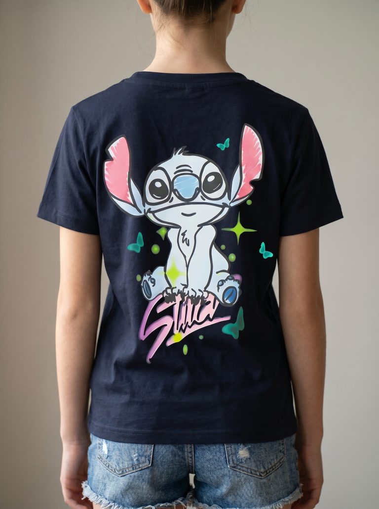 T-SHIRT FILLETTE MANCHE COURTE 100% COTON