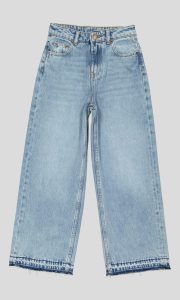 JEAN WIDE LEG FILLETTE COUPE LARGE MEDIUM 100% COTON