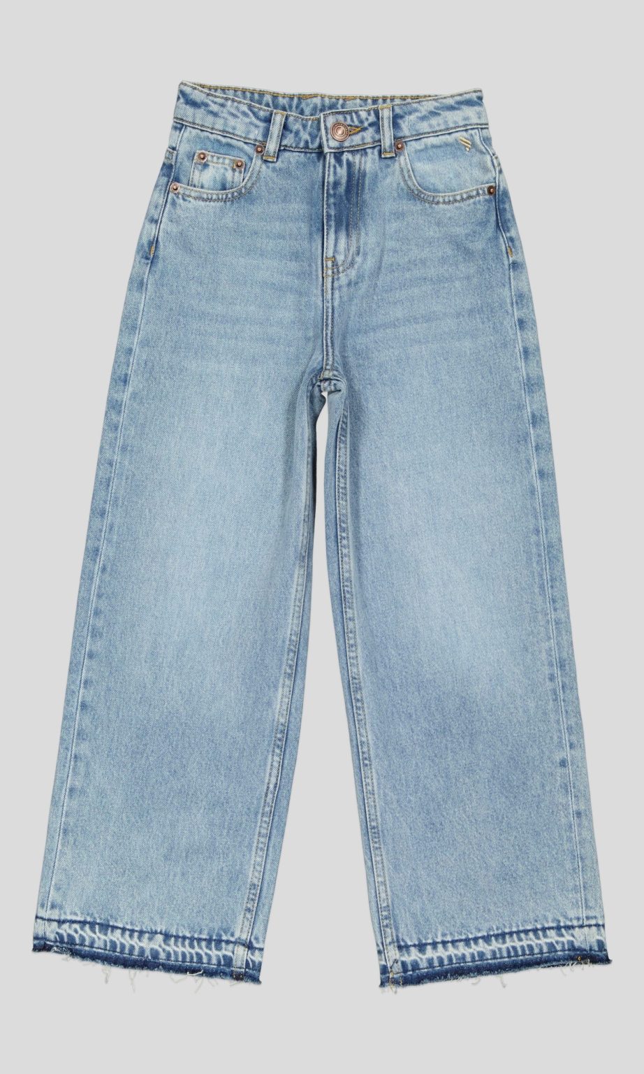 JEAN WIDE LEG FILLETTE COUPE LARGE MEDIUM 100% COTON