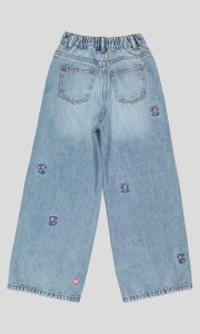 JEAN WIDE LEG FILLETTE COUPE LARGE MEDIUM 100% COTON