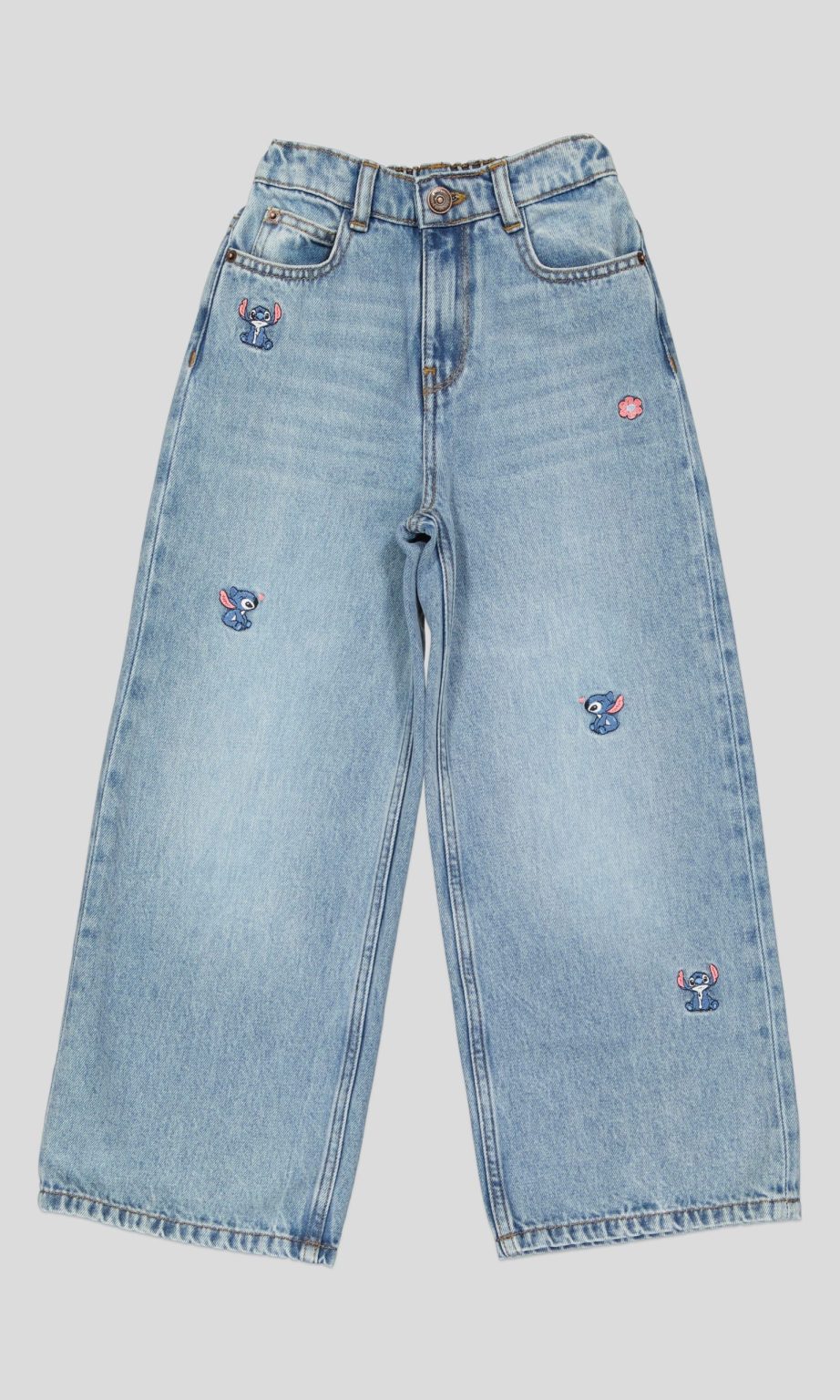 JEAN WIDE LEG FILLETTE COUPE LARGE MEDIUM 100% COTON