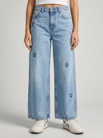 JEAN WIDE LEG FILLETTE COUPE LARGE MEDIUM 100% COTON