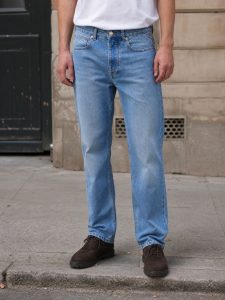 Jean homme regular fit en denim 100% coton