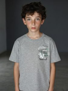 T-SHIRT GARCON MANCHE COURTE 100 % COTON