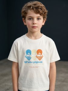 T-SHIRT GARCON MANCHE COURTE 100 % COTON