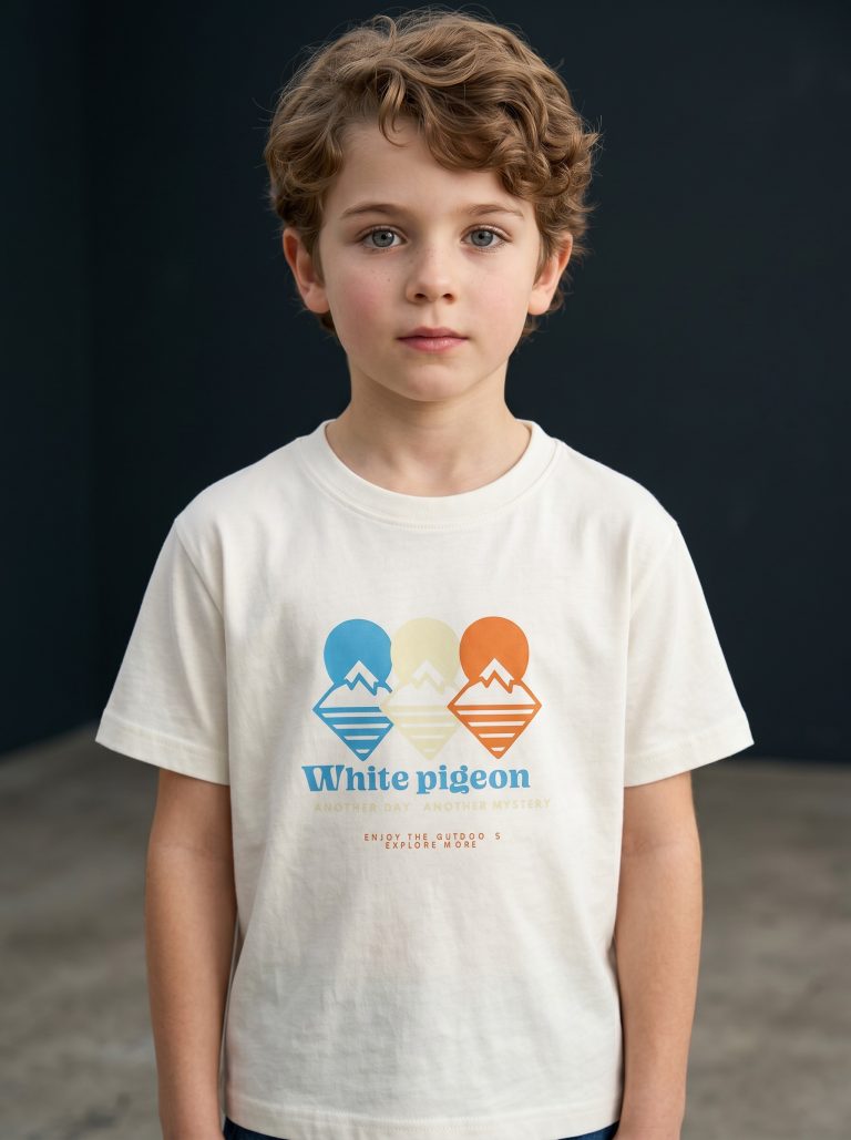 T-SHIRT GARCON MANCHE COURTE 100 % COTON