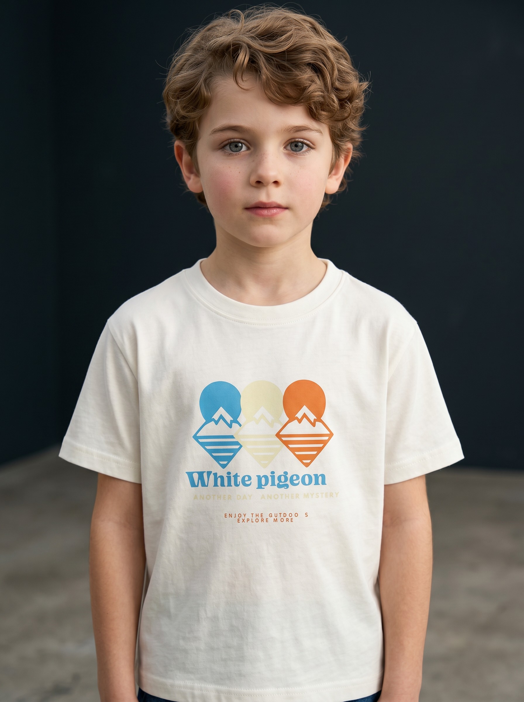 TSB051_WP_WP (Modèle Virtuel) T-SHIRT GARCON MANCHE COURTE 100 % COTON – Image 1