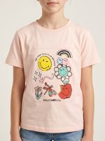 T-SHIRT FILLETTE MANCHE COURTE 100% COTON