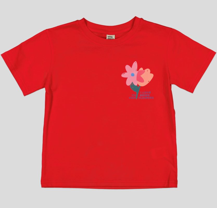 T-SHIRT FILLETTE MANCHE COURTE 100% COTON