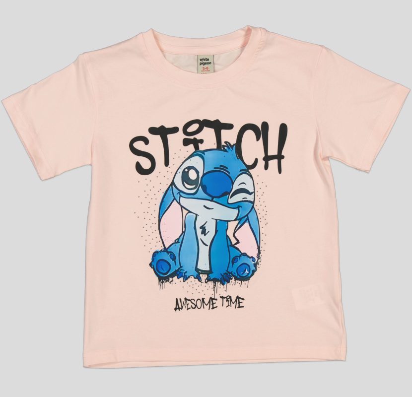 T-SHIRT FILLETTE MANCHE COURTE 100% COTON