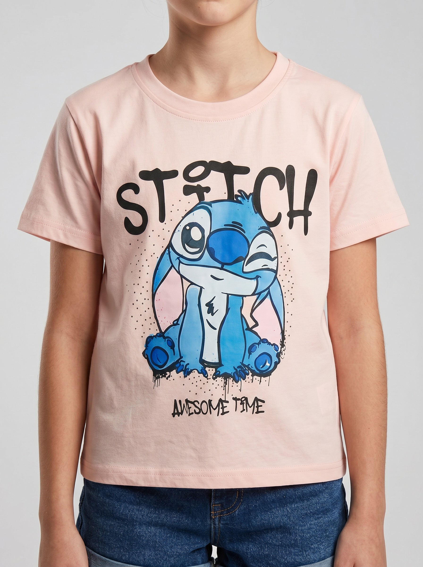 TSB098_WP_WP (Modèle Virtuel) T-SHIRT FILLETTE MANCHE COURTE 100% COTON – Image 1
