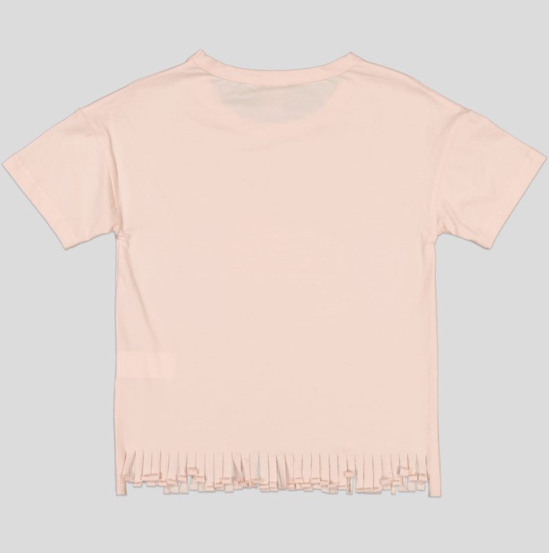 T-SHIRT FILLETTE MANCHE COURTE 100% COTON