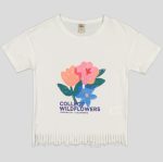 T-SHIRT FILLETTE MANCHE COURTE 100% COTON