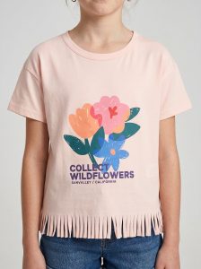T-SHIRT FILLETTE MANCHE COURTE 100% COTON