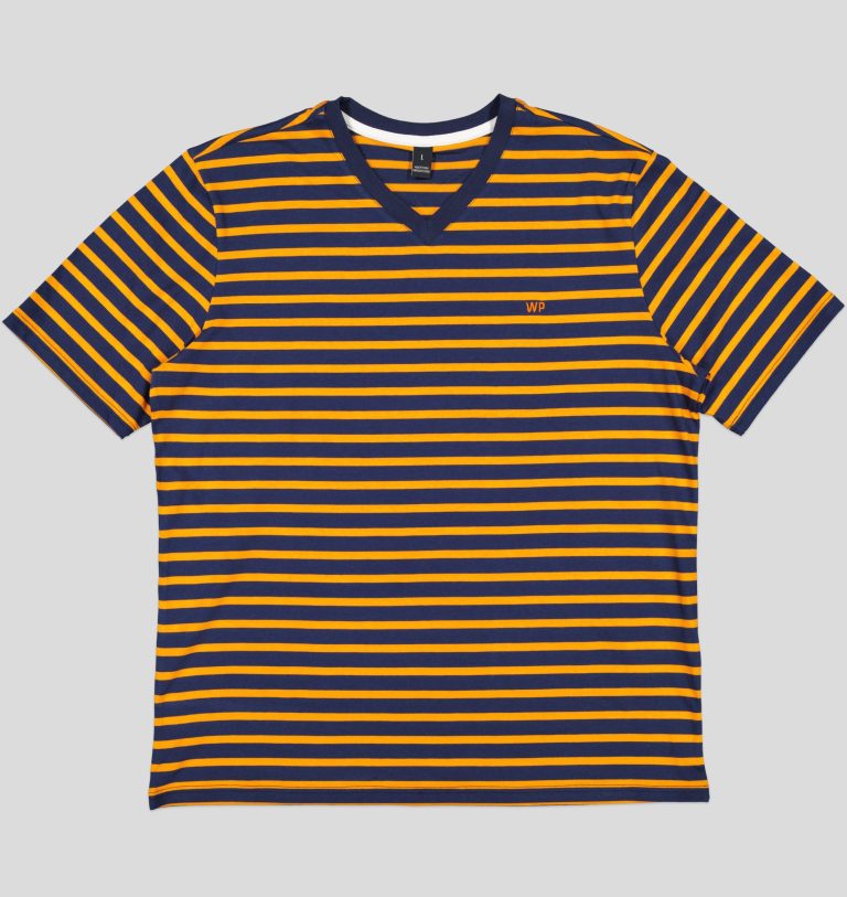 TSHIRT HOMME COL V EN JERSEY RAYE 100 % COTON