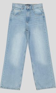 JEAN FEMME TAILLE HAUTECOUPE DROITE LARGE 100% COTON