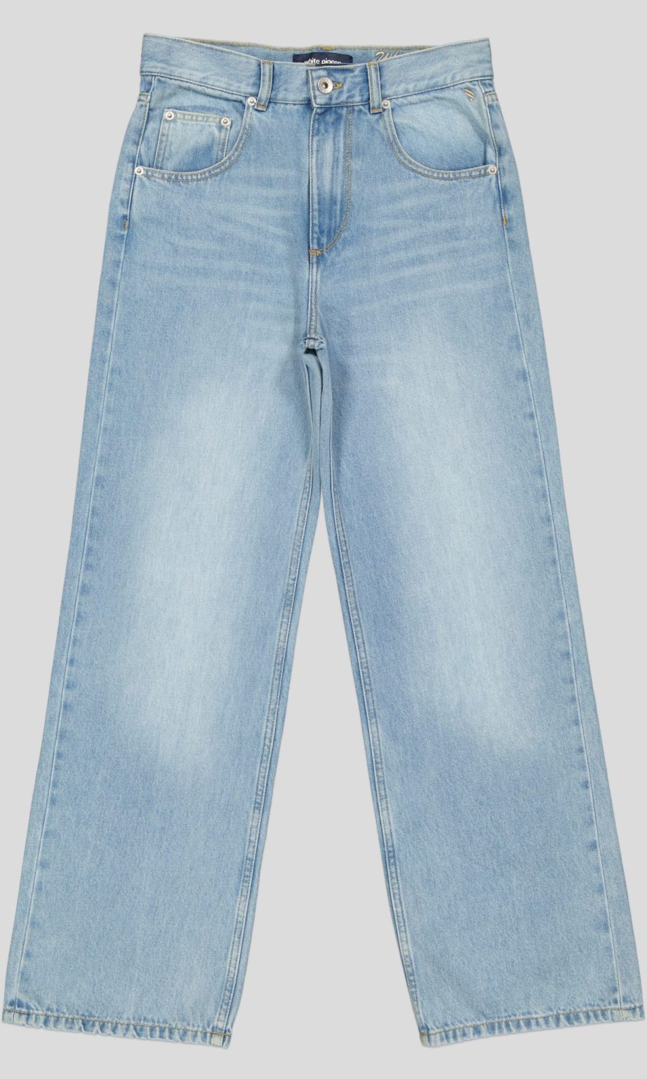 JEAN FEMME TAILLE HAUTECOUPE DROITE LARGE 100% COTON