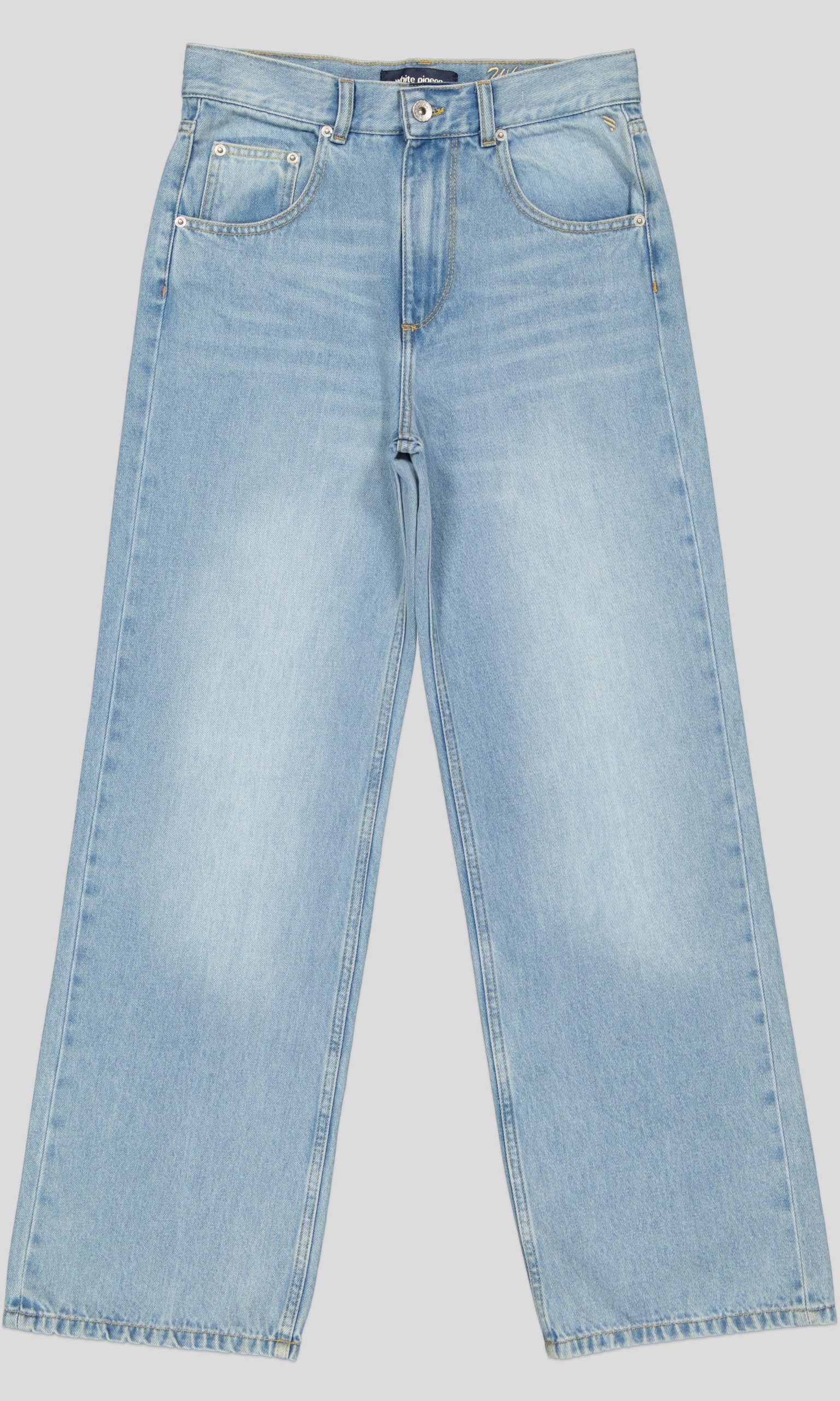 WPJAF6003_WP_WP JEAN FEMME TAILLE HAUTECOUPE DROITE LARGE 100% COTON – Image 2