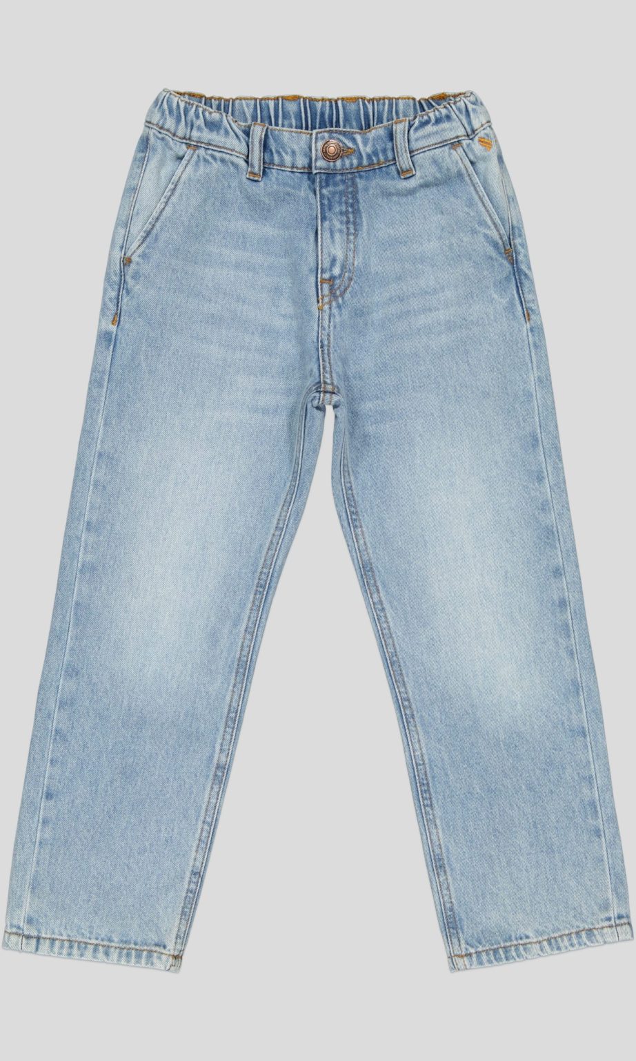 JEAN GARÇON TAILLE ÉLASTIQUE COUPE DROITE 100% COTON