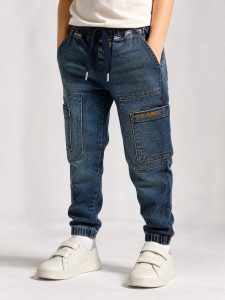 Pantalon jean cargo garçon