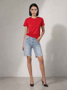 T-SHIRT FEMME REGULAR FIT JERSEY 100 % COTTON