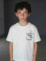 T-SHIRT GARCON MANCHE COURTE 100 % COTON