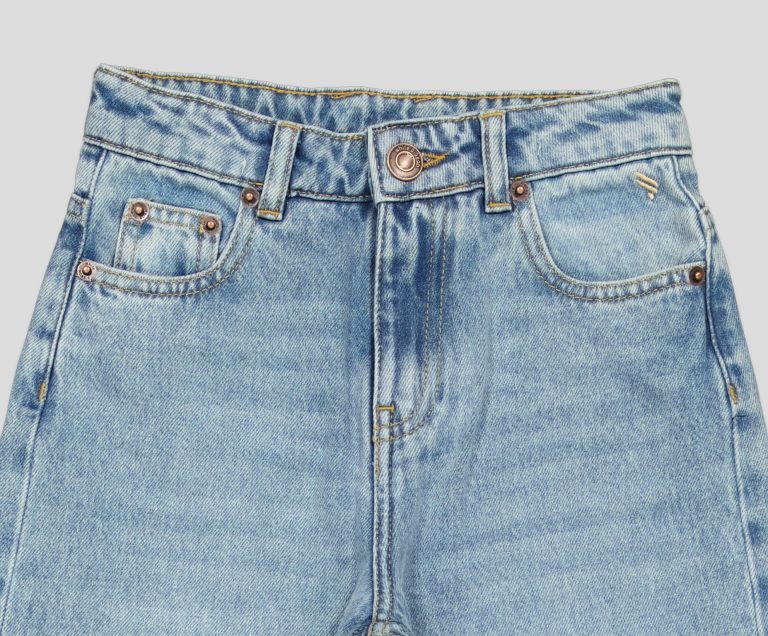 JEAN WIDE LEG FILLETTE COUPE LARGE MEDIUM 100% COTON