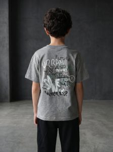 T-SHIRT GARCON MANCHE COURTE 100 % COTON