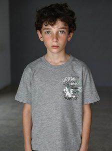T-SHIRT GARCON MANCHE COURTE 100 % COTON