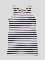Robe Fillette Débardeur Rayée Marinière – Coton Blanc & Bleu Marine – Image 2