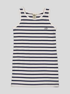 Robe Fillette Débardeur Rayée Marinière – Coton Blanc & Bleu Marine