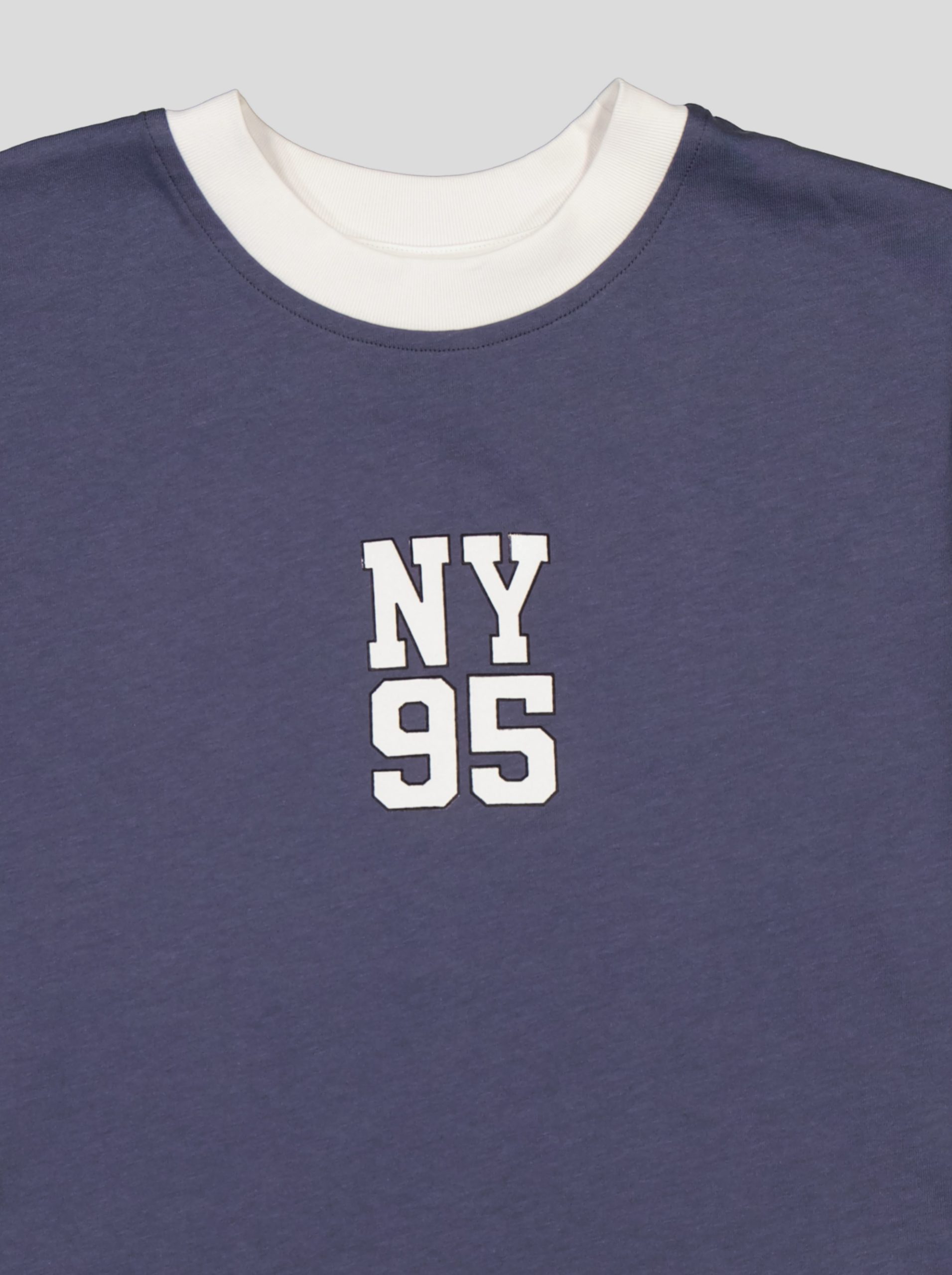1 Ensemble Garçon "New York 95" – T-shirt Col Contrastant + Short Molleton – Image 13