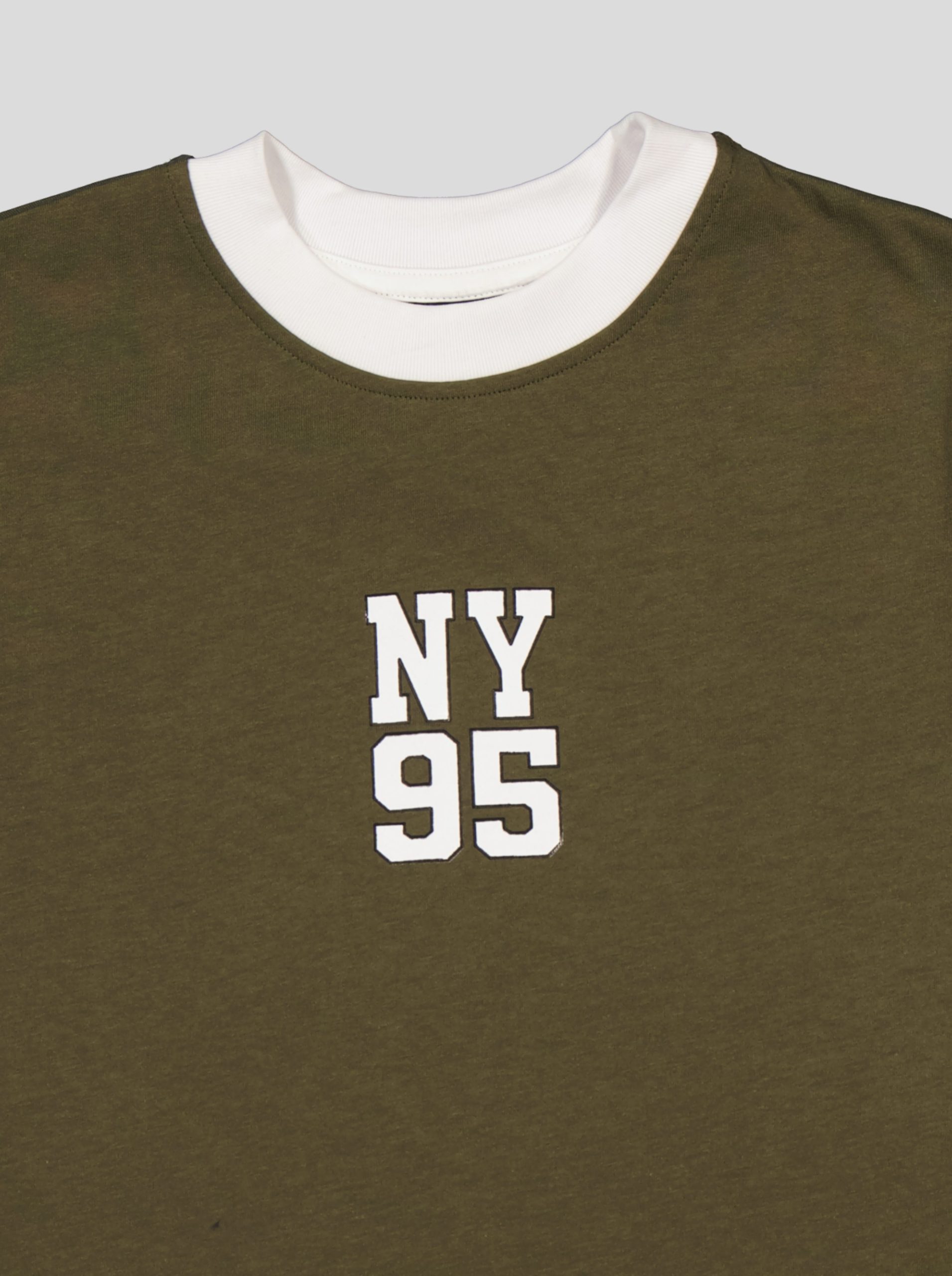 1 Ensemble Garçon "New York 95" – T-shirt Col Contrastant + Short Molleton – Image 20