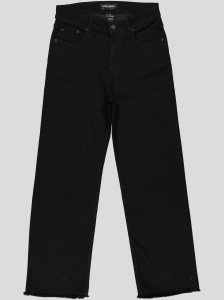 Jean droit taille haute bas brut