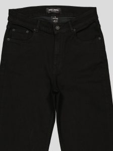 Jean droit taille haute bas brut